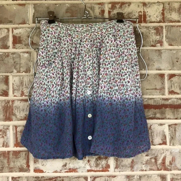 Topshop Ombré Floral Mini Skirt - Picture 1 of 8